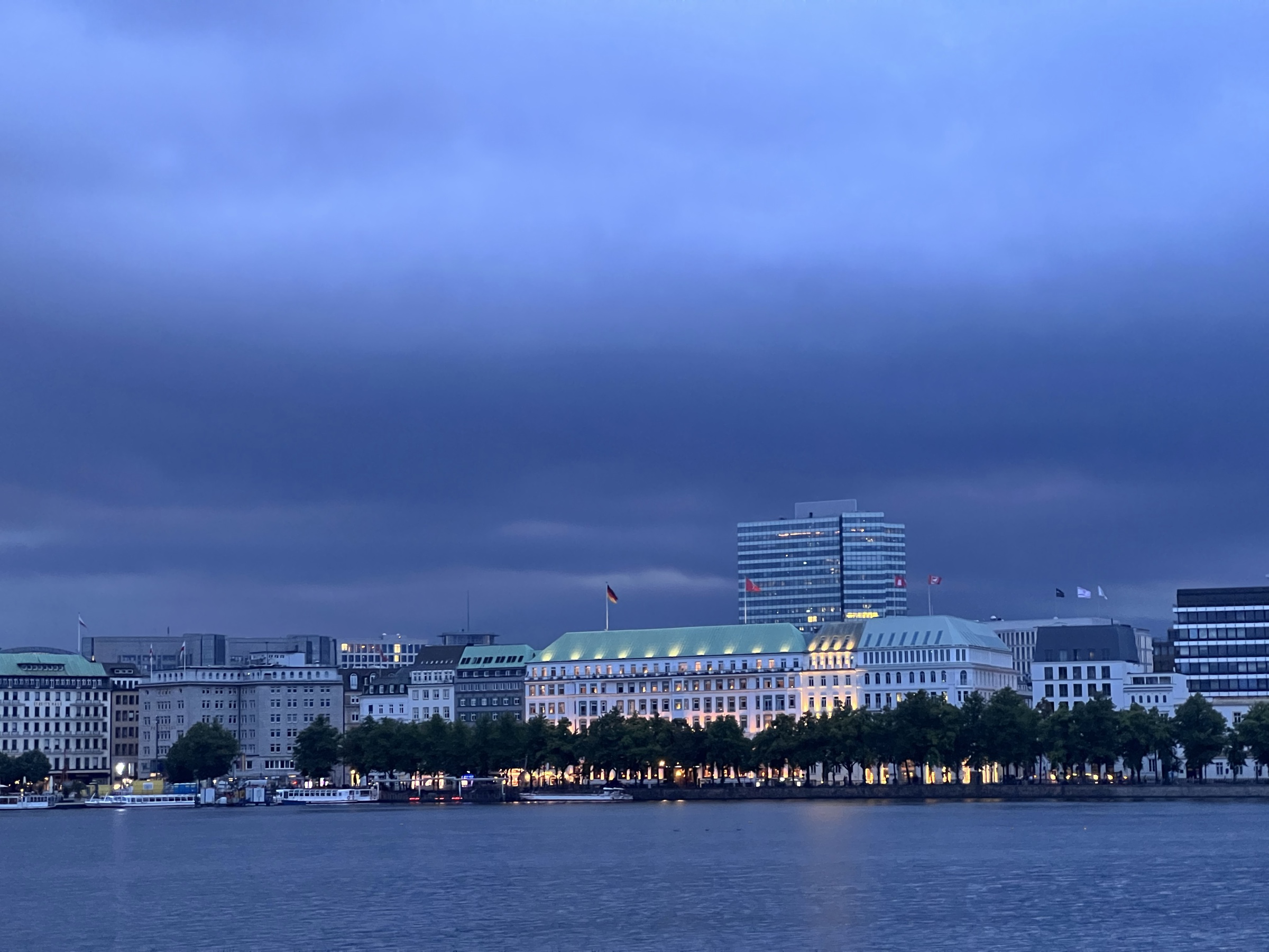 Inner Alster at dusk