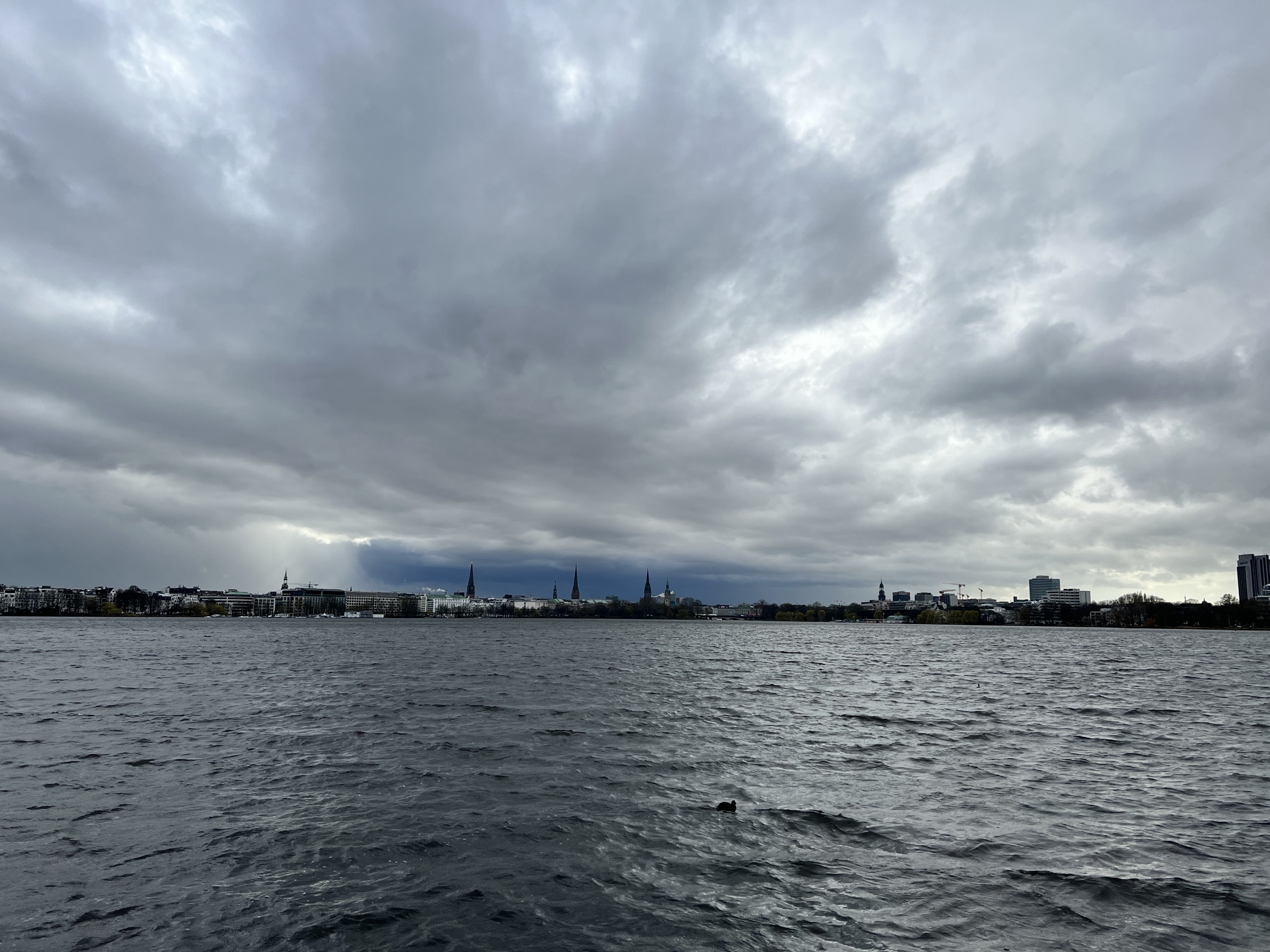Alster under heavy overcast