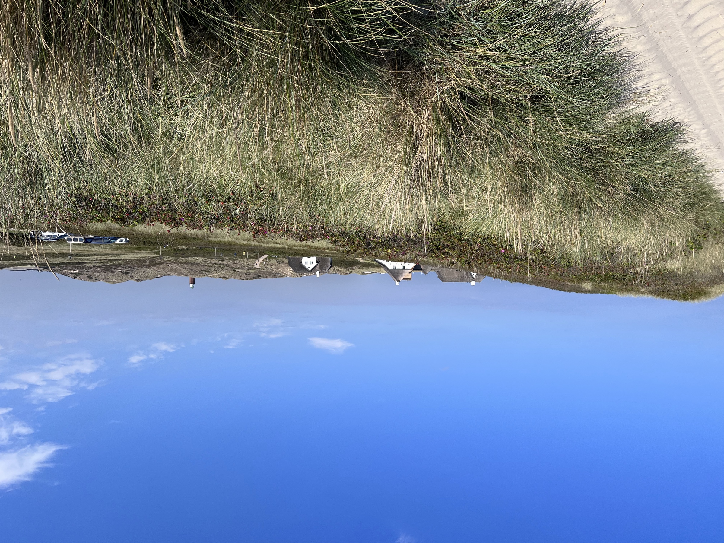 Sylt dunes with Friesian thatched houses
